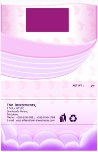 Flare Cotton Wool - backside of label packaging